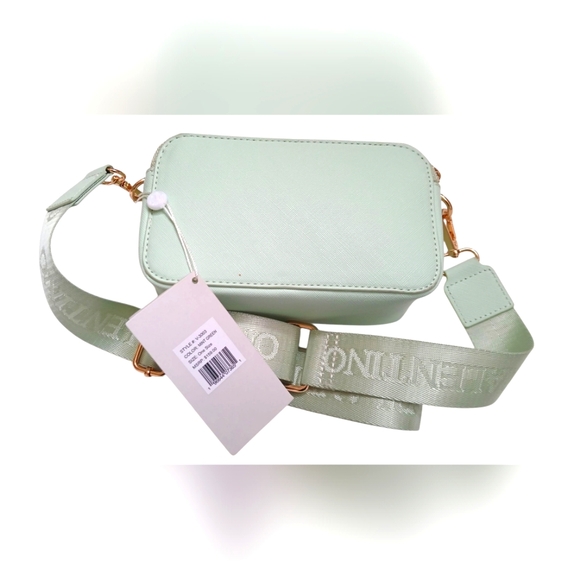 VALENTINO ORLANDI Women's Crossbody Camera Purse Bag Mint Green NWT - Picture 3 of 6